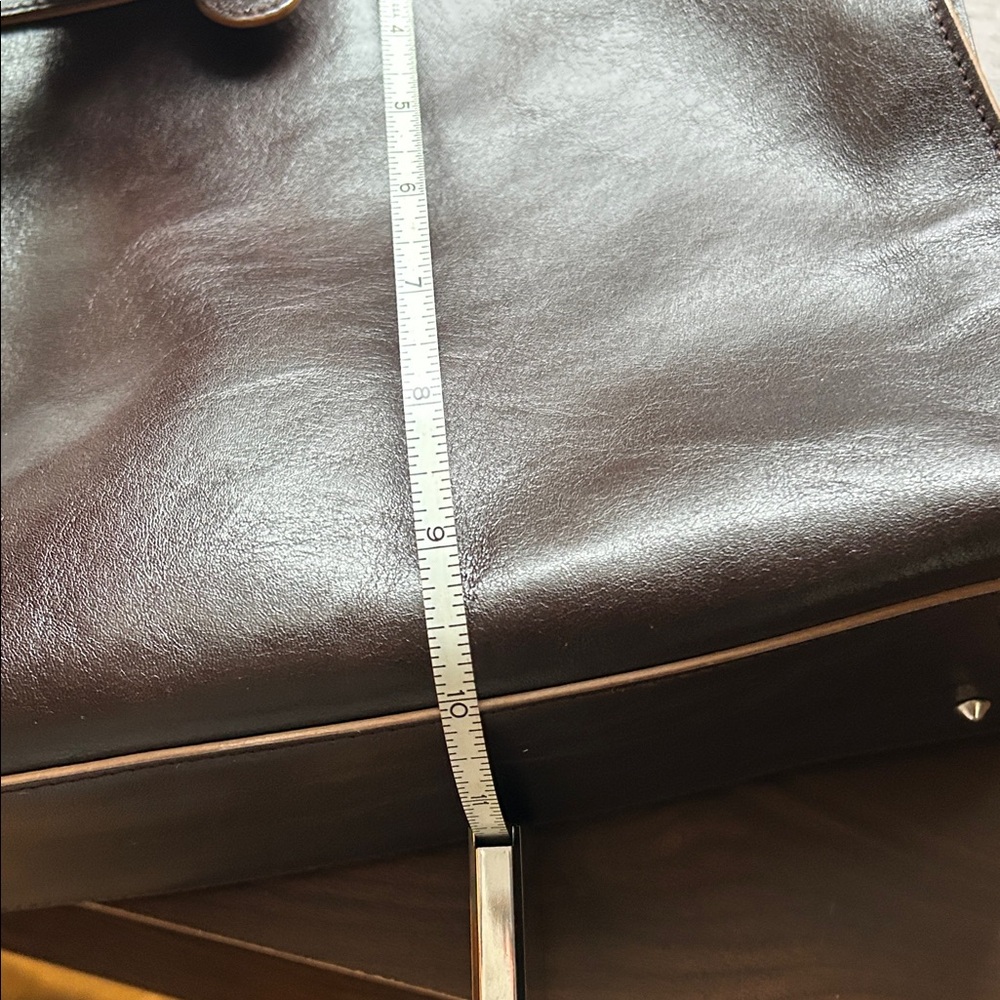 Furla brown vtg Leather Tote Bag - Picture 8 of 8